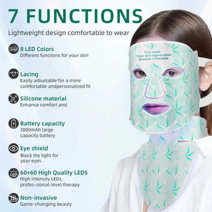 TheraPro2 LED Beauty Mask - 8 Color Red Light Therapy 